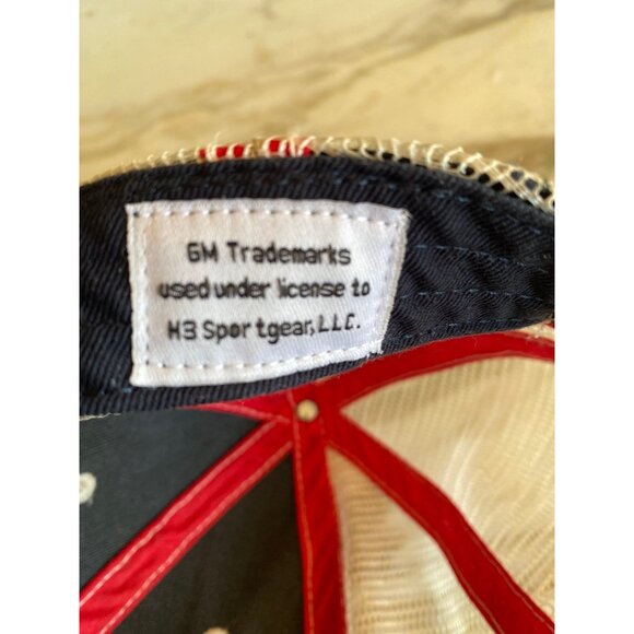 Chevrolet Logo Trucker Hat Red White Blue Adjustable Snapback Mesh Back 100% Cot - Picture 5 of 6